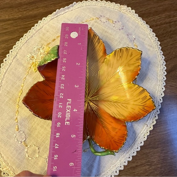 Vintage Chubu China Trinket Dish Occupied Japan Japanese Maple Leaf 🍁 Fall - Picture 5 of 8